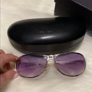 Prada SPR 56G Women’s Shield Aviator Sunglasses